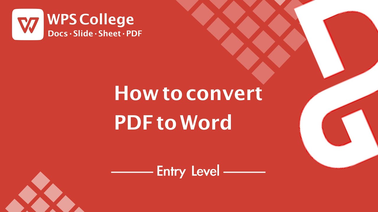PDF to Word video thumbnail