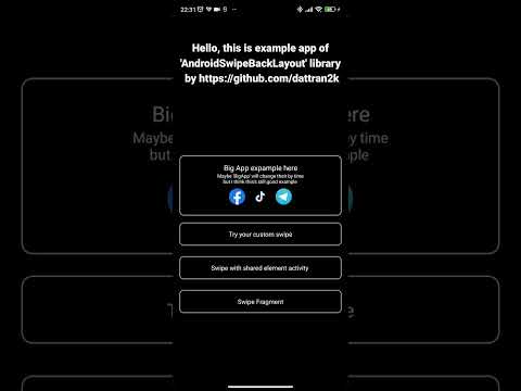 Swipe Back Example