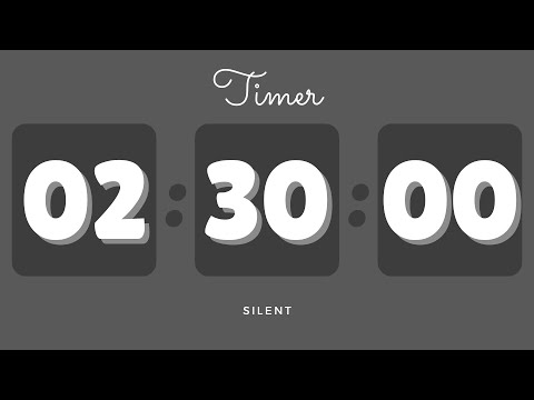 🖤 2 Hours 30 Minutes Silent Timer with Cute Ending Alarm | Pastel Dark Timer