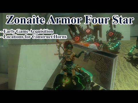 Zonaite Armor Acquisition + Four Star with Construct Locations in Zelda Tears of the Kingdom