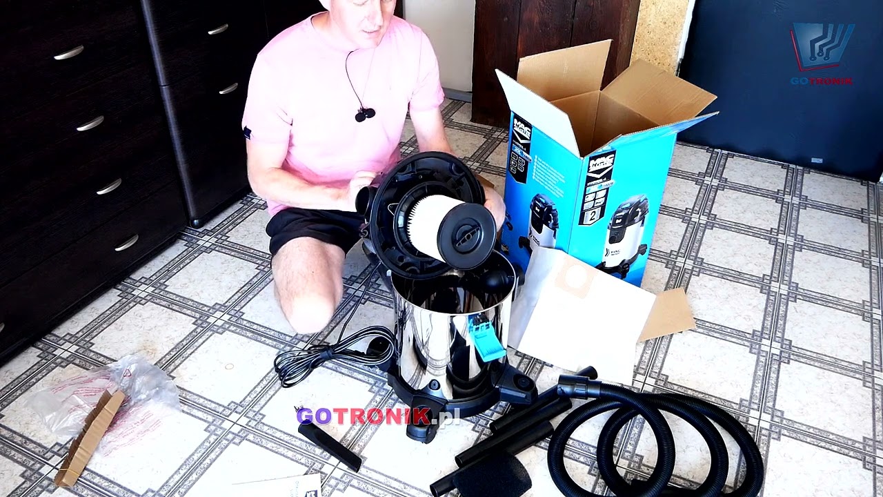 Odkurzacz warsztatowy MacAllister S/M 20l MWDV20L-A + regulator obrotów