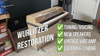 Video thumbnail for Tuning & Repairing a Wurlitzer Electric Piano & Installing a Vintage Vibe Amplifier by This Old Jalopy