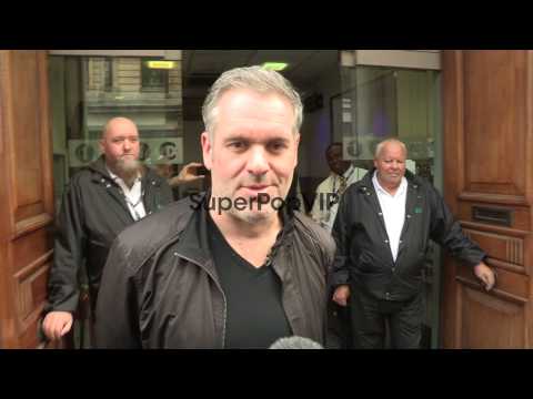Chris Moyles leaves the Clipstone Street studios after pr...