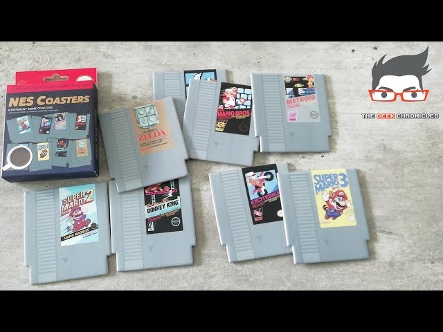 Vídeo relacionado con Posavasos Retro NES Nintendo - Set de 8 Posavasos Oficiales con Juegos Clásicos, Regalo para Gamers