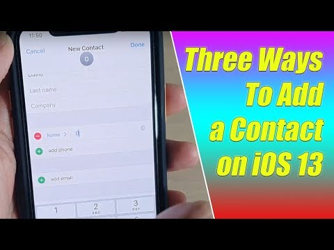 Three Ways to Add A Contact on iPhone iOS 13