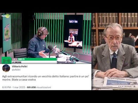 Vittorio Feltri: "partire è un po' morire" - La Zanzara 2.3.2023