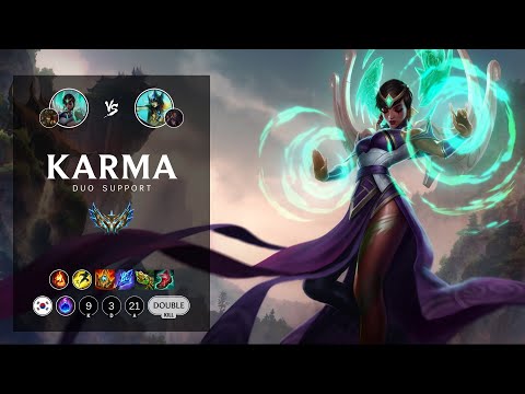 Karma Support vs Nami - KR Challenger Patch 12.9