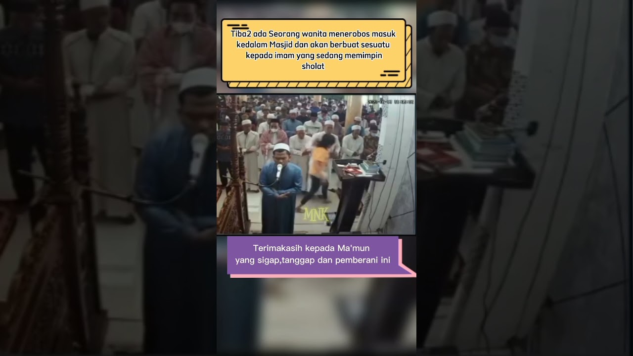 Detik-detik imam masjid diserang | saat sholat berlangsung #shorts