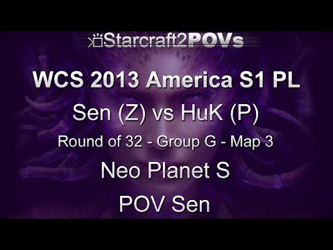 SC2 HotS - WCS 2013 AM S1 PL - Sen vs HuK - Ro32 Group G - Map 3 - Neo Planet S - Sen