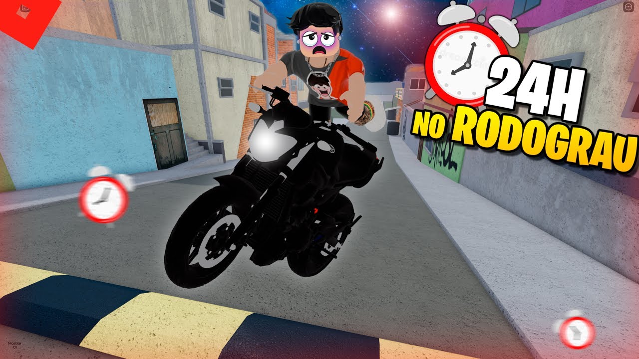 24 HORAS JOGANDO RODOGRAU ⏱️🏍️  roblox rp