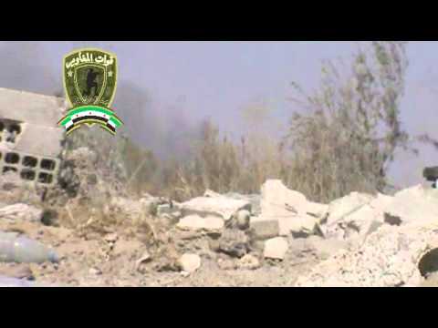 استهداف مقرات النظام بقذيفة آر بي آر في بلدة دير سلمان في ريف دمشق من قبل لواء أبابيل الغوطة