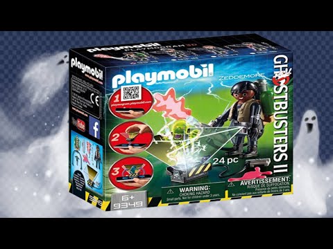 Playmobil 9349 Ghostbuster Winston Zeddemore Building Set Unboxing Review