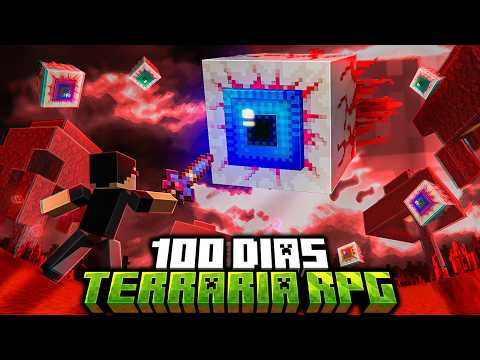 Sobrevivi 100 dias no TERRARIA RPG dentro do MINECRAFT - O FILME