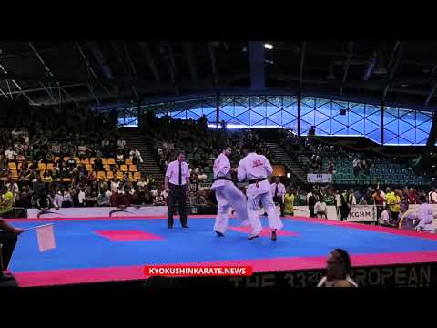 33rd EC IKO, 1/8 -90 Gerard Rovira (Spain) - Ali Rashnoo (Germany, aka)