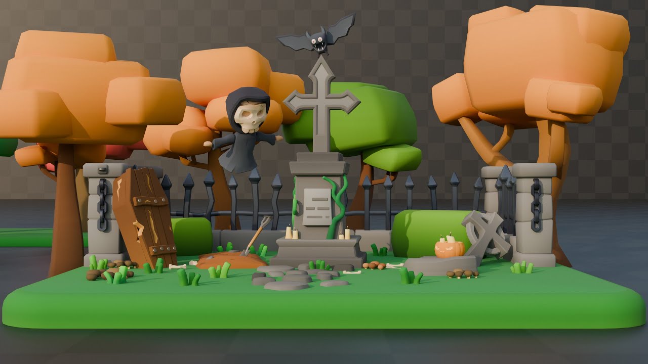 lindo cementerio Modelo 3D