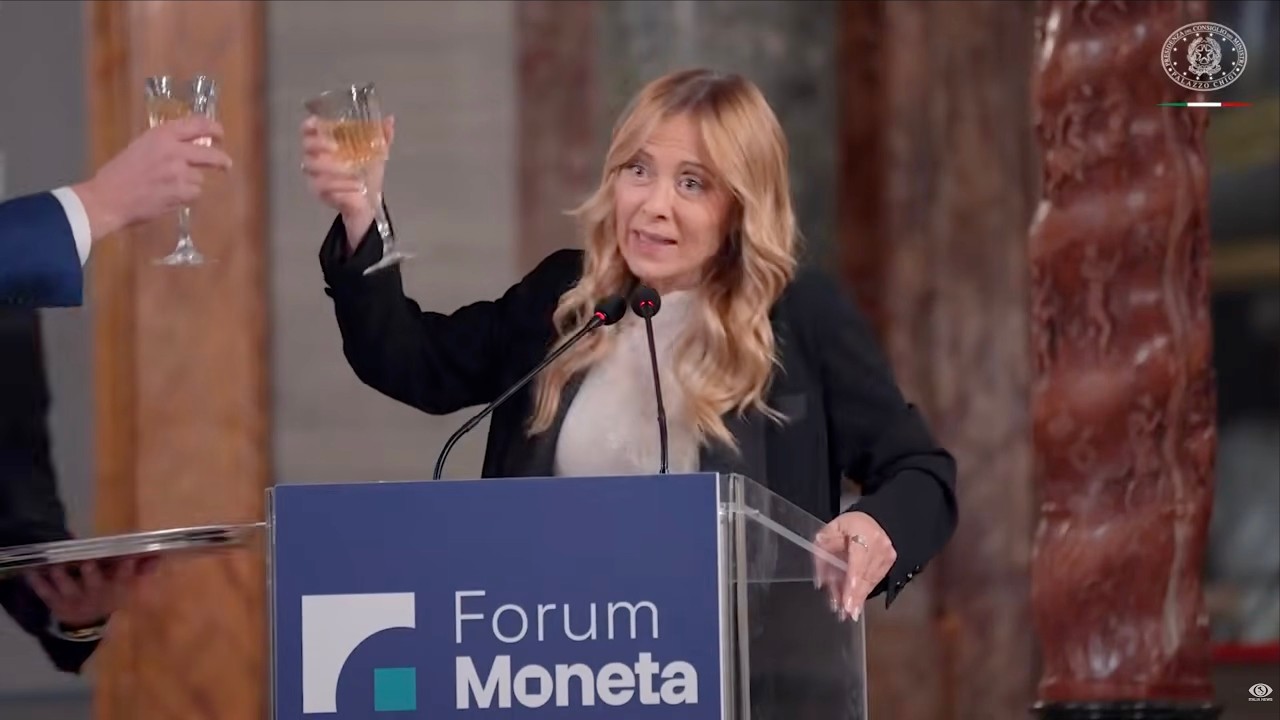 LA PREMIER GIORGIA MELONI INTERVIENE AL FORUM ECONOMICO MONETA