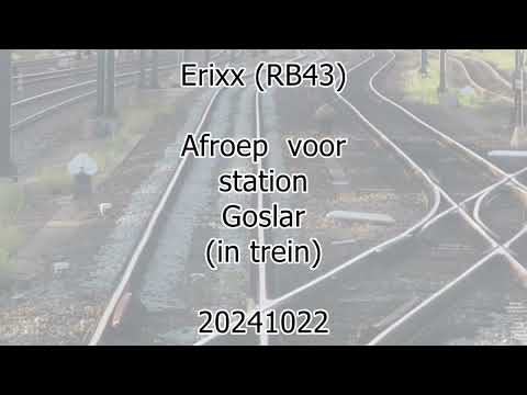 Erixx (RB43); next stop Goslar; final stop (20241022)