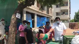 Covid 19 - 430 food and water packets were distributed to needy people at Vanasthalipuram