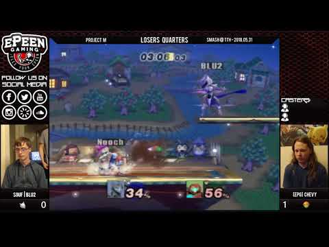 Smash @ TTH - Souf | Blu2 (Mewtwo) Vs. [ePG] Chevy (Samus) - Project M (Losers Quarters)
