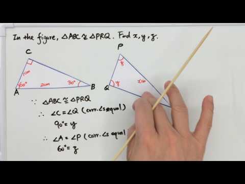 9.1d Example Congruent Triangle Find xyz