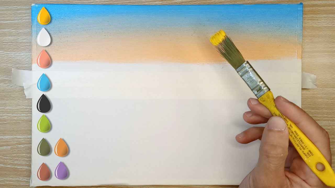 A Beautiful Field of White Flowers / Acrylic Painting For Beginners