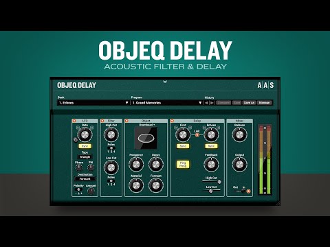 Objeq Delay acoustic filter and delay plug-in VST AU AAX