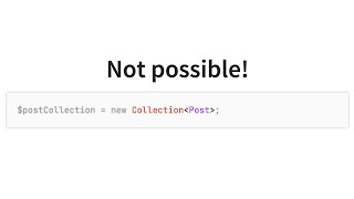 PHP generics aren't coming…