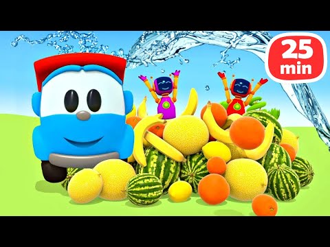 Sing with Leo the Truck! The Fruits song. Nursery rhymes & songs for kids. Learning baby videos.