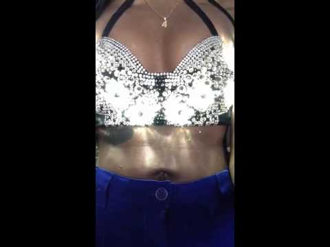 Azealia Banks - New Swarovski Crystal LED Light Up Bra