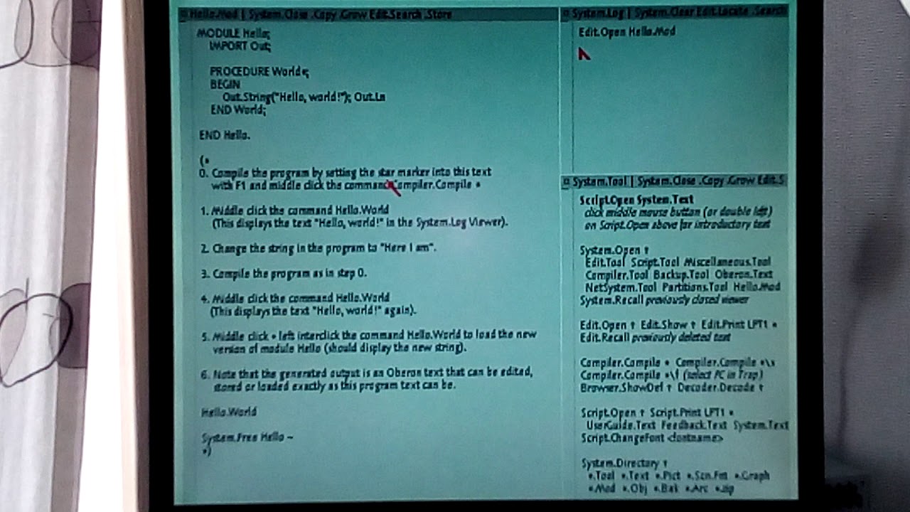 Hello World on Oberon