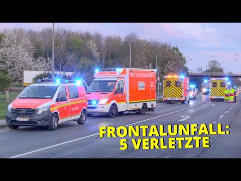 [SCHWERER UNFALL IN RATINGEN] - 5 Verletzte ~ Frontalzusammenstoß zwischen 2 Autos -