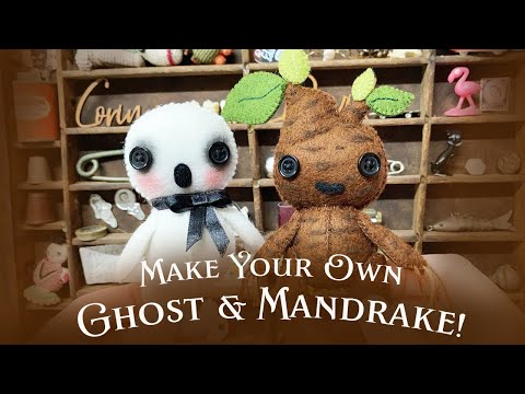 Kittie's Classroom ~ Mandrake & Ghost 🧵 Doll Sewing Tutorial For Beginners