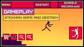 Геймплей игры Stickman Safe and Destroy