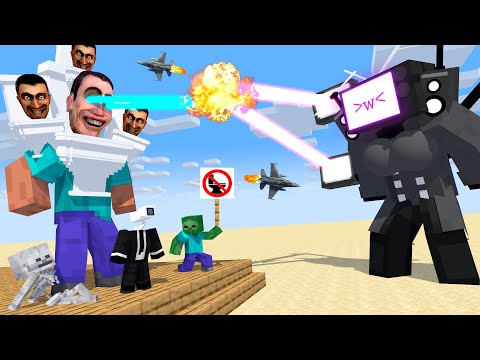 GIANT TV WOMAN vs SKIBIDI TOILET BOSS CHALLENGE  - Minecraft Animation