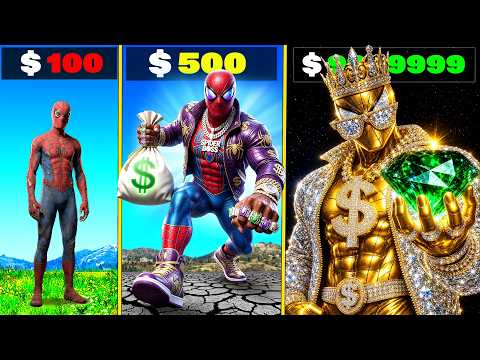 $1 to $100,000,000 as Spider-Man in GTA 5!