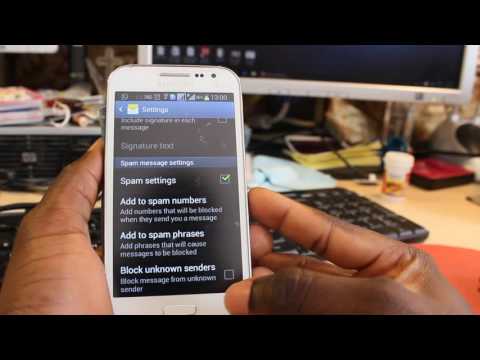 How to block text or sms messages from unknown numbers on samsung smart phones