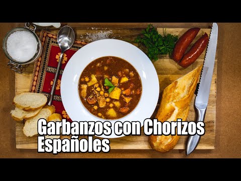 Como hacer Potaje de Garbanzos Chorizo y patata (España)