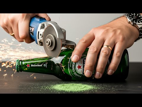 TOLLE IDEE! Viele Leute wissen nicht, dass das Zerschneiden leerer Bierflaschen eine Goldgrube ist.