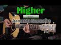 Creed - Higher | Acoustic Karaoke | Guitar Cover
