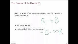 Week 12, lecture 4 - ravens paradox