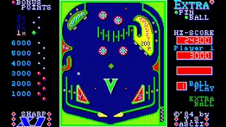 Sharp X1 Game: Extra Pinball (1984)