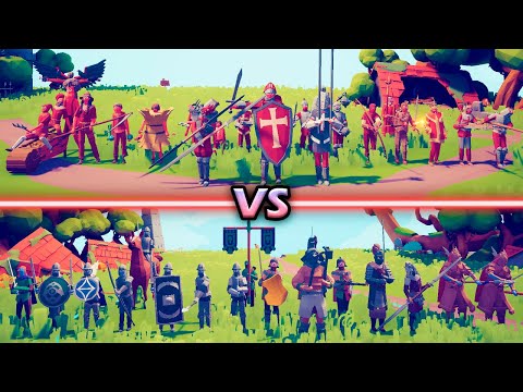 GONDOR + ELDEN RING TEAM vs MEDIEVAL + FARMER TEAM - Totally Accurate Battle Simulator | TABS
