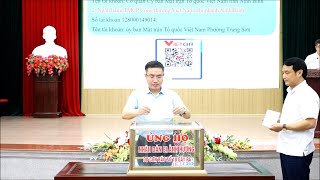 Phường Trung Sơn phát động ủng hộ đồng bào khắc phục thiên tai do cơn bão số 10 BUALOI gây ra