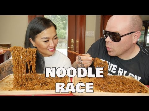 BLACKBEAN NOODLE RACE with HUBBY | SASVlogs