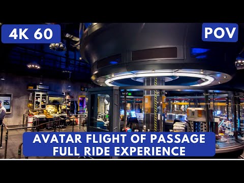 [4K 60] Avatar Flight of Passage Full Ride and Queue Experience
