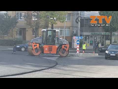 Asfaltare in sensul giratoriu Porolissum Zalau