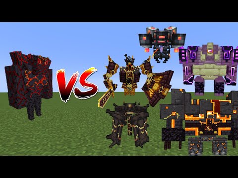 Lava Golem Vs L_Ender's Cataclysm Boss - Minecraft Mob Battle