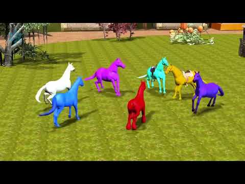 , title : 'Canção de cor 3d cavalo verde para crianças | Rimas de berçário 3d animadas pelo cavalo | cavalos 3d'