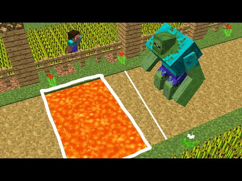 Best traps for Zombie Mutant in funny gameplay online in Minecraft