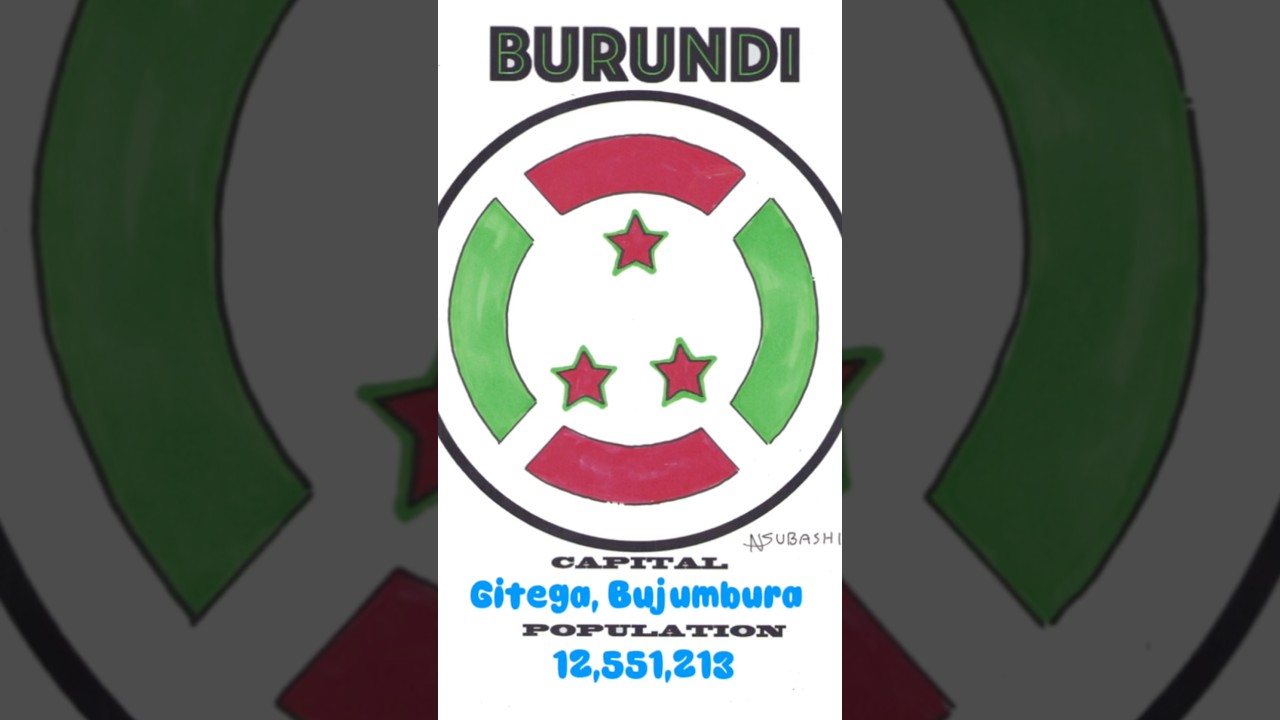Burundi 🇧🇮 Flag Art. #burundi #flag #travel